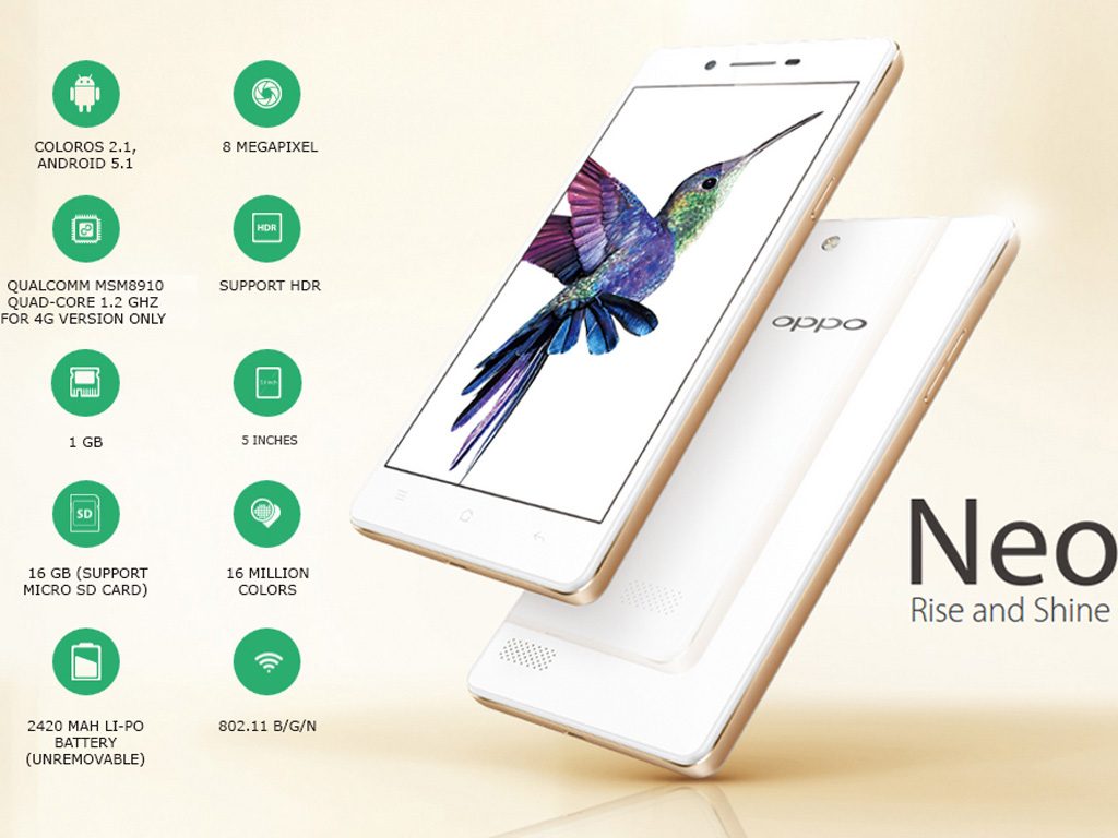 Spesifikasi dan Harga Oppo Neo 7